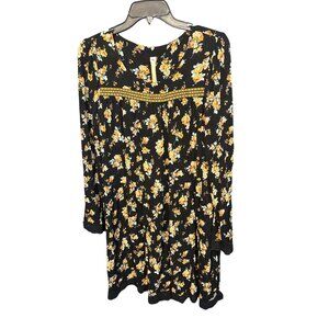 Uncle Frank Boho‎ Floral Dress XS Black & Yellow